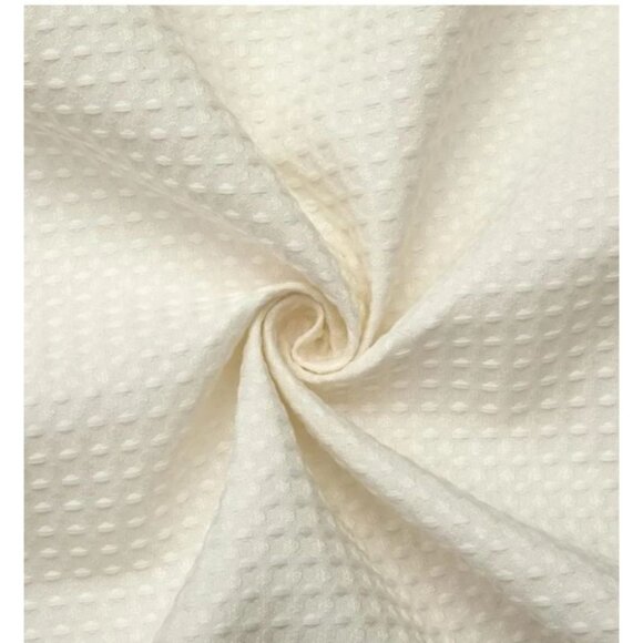 Barossa Design Beige 78" Long Waffle Weave Fabric Shower Curtain - Picture 3 of 6